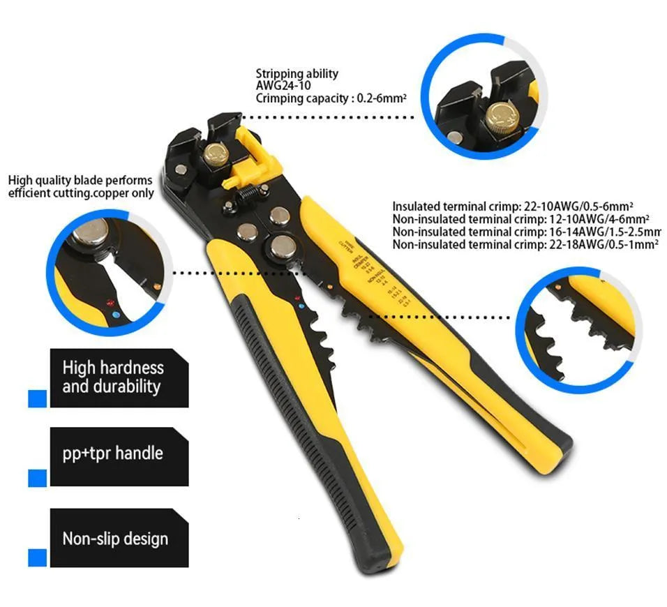 New Pliers Crimper Cable Cutter Adjustable Automatic Wire Stripper Multifun