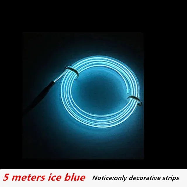 New New 1 3 5M Interior Decorative Strips Atmosphere Cold Light Dashboard C