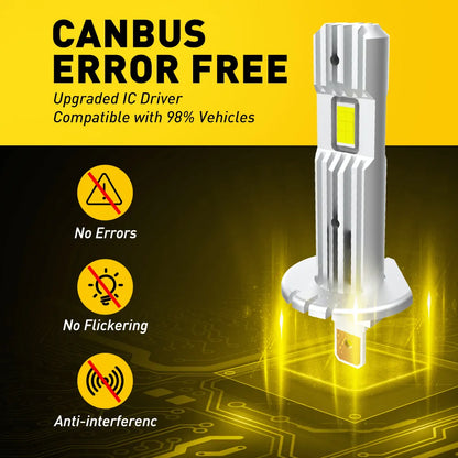 AUXITO 2Pcs H1 LED Bulbs Canbus No Error 12000LM 6500K Super White Car Head