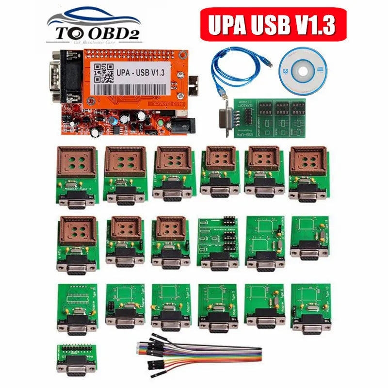 UPA USB V1.3 ECU Programmer EEPROM Adapter Full Set ECU Chip Tunning 1.3 UU