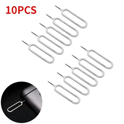 1-100PC Universal Anti Loss Pin Eject Sim Card Tray Open Pin Needle Key Tool For iPhone 15 Samsung Xiaomi Redmi Huawei