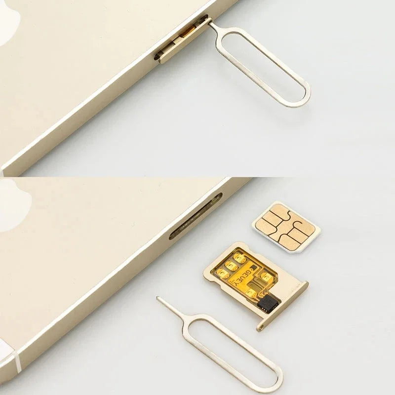 1-100PC Universal Anti Loss Pin Eject Sim Card Tray Open Pin Needle Key Tool For iPhone 15 Samsung Xiaomi Redmi Huawei