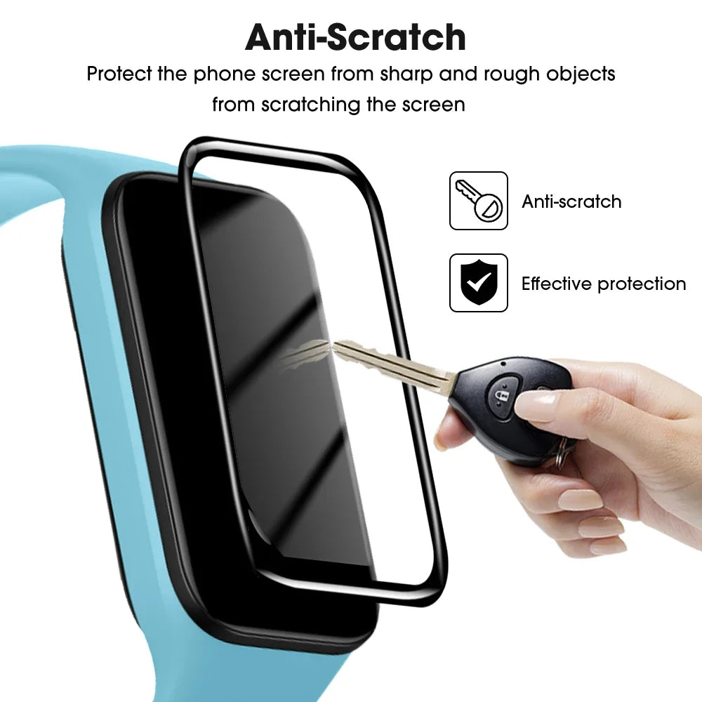 1-10PC 3D Curved Screen Protector For Xiaomi Mi Band Miband 9 Active Full Coverage Clear Anti-Scratch HD Protective Watch Film