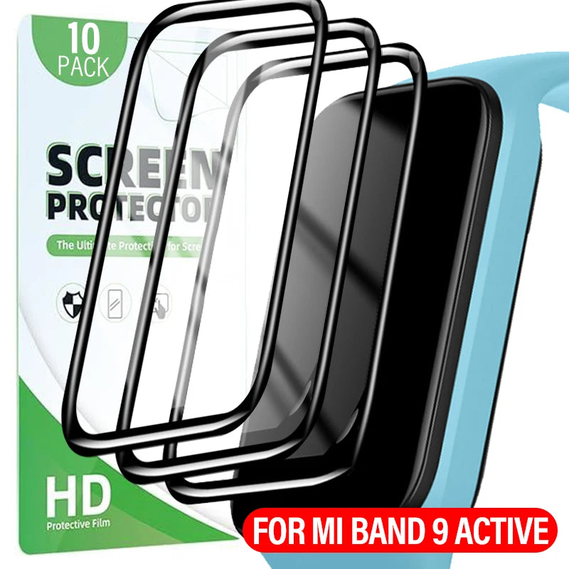 1-10PC 3D Curved Screen Protector For Xiaomi Mi Band Miband 9 Active Full Coverage Clear Anti-Scratch HD Protective Watch Film