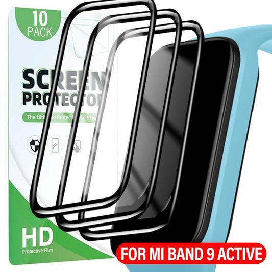 1-10PC 3D Curved Screen Protector For Xiaomi Mi Band Miband 9 Active Full Coverage Clear Anti-Scratch HD Protective Watch Film