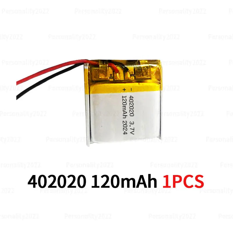 PC 1-10PCS 402020 3.7V Battery 120mAh 042020 Li-Polymer Batteries  Cordless Phones Walkie Talkies Bluetooth Mouse Audio Speakers