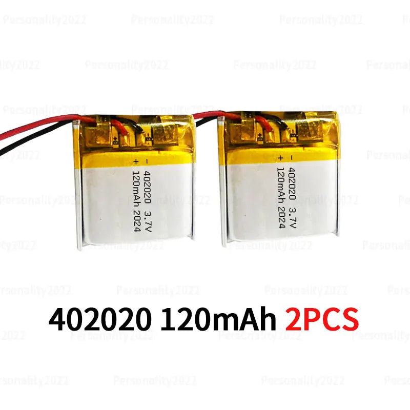 PC 1-10PCS 402020 3.7V Battery 120mAh 042020 Li-Polymer Batteries  Cordless Phones Walkie Talkies Bluetooth Mouse Audio Speakers