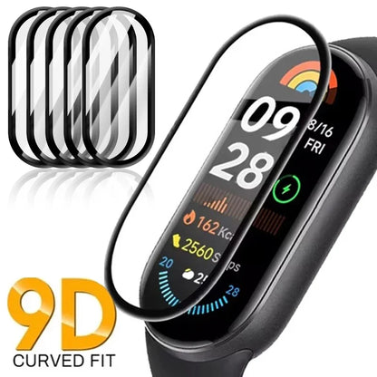 1-10PC 9D Curved Full Coverage Anti-Scratch Clear Soft Film For Xiaomi Mi Band 9 Active Miband9 9Pro Smartband Screen Protector