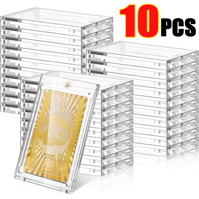 1-10PC Hard PC Magnetic Card Holder For Photocards Game idol Kpop Cards Transparent Protector Cover Magnet Clear Display Case