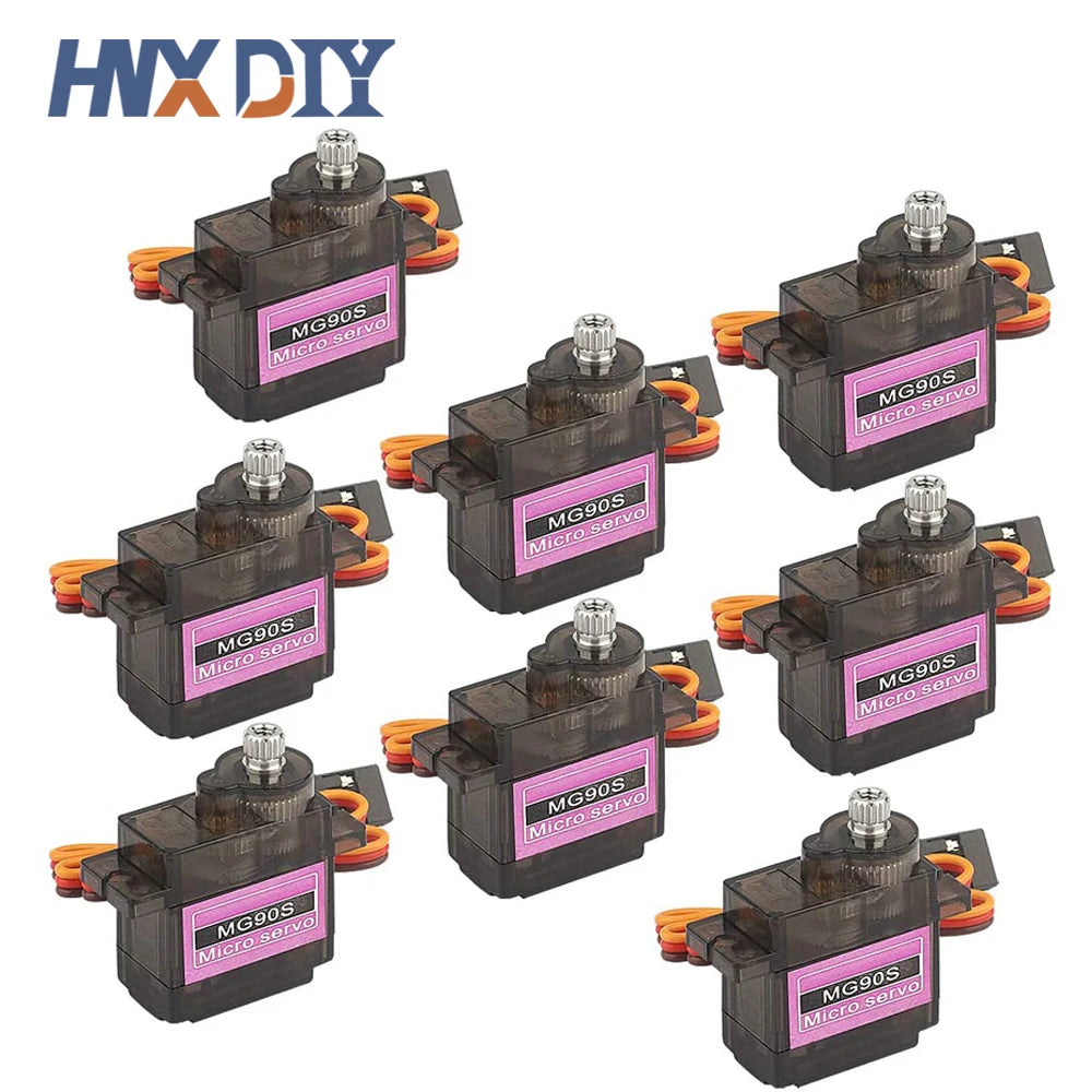 1-10PCS MG90S Micro Servo Motor Metal Gear Analog RC Servomotor 180 Degree For Mini Car Airplane Helicopter Arduino Robot