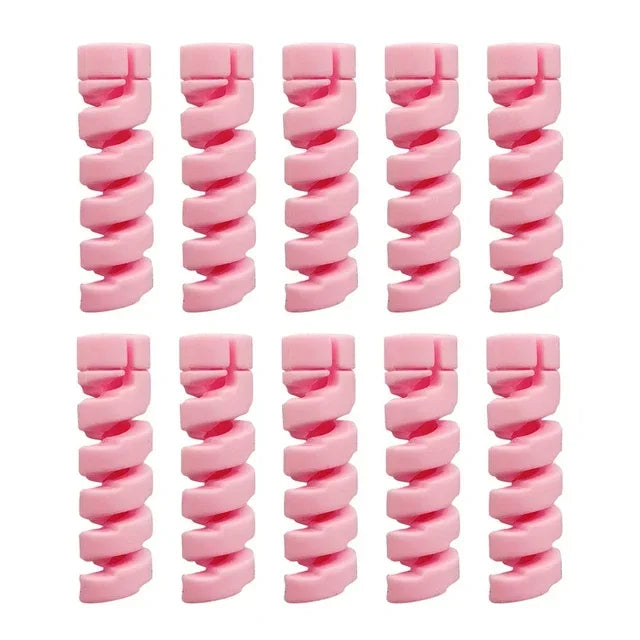 1-10PC Spiral Cable Winder Protector For iPad iPhone Charging Cord Management Holder Anti-fracture Wire Organizer Cover