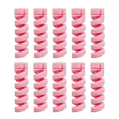 1-10PC Spiral Cable Winder Protector For iPad iPhone Charging Cord Management Holder Anti-fracture Wire Organizer Cover