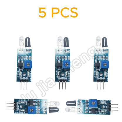 1-10pcs IR Infrared Obstacle Avoidance Sensor Module Arduino Smart Car Robot Photoelectric Reflective Sensor Tracking Vertical