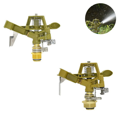 1/2 3/4 inch Metal Pulsating Sprinkler 360 Degree Rocker Arm Rotating Lawn Watering Sprinklers   Garden Irrigation System