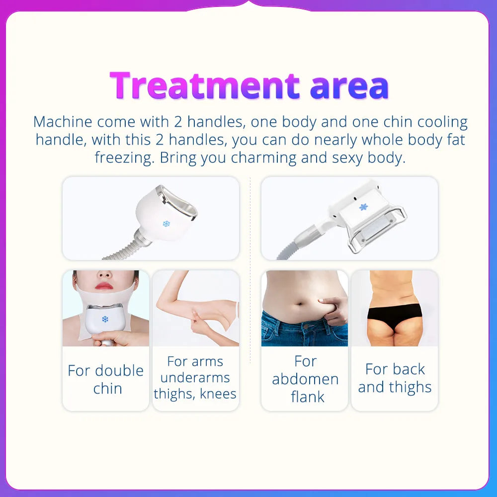 PC 1/2/3 Handles Freezing Fat Cool Sculpting Double Chin Removal Slimming M