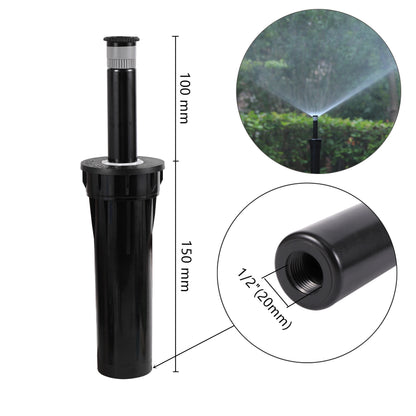 1/2" Female Thread Automatic Retractable Misting Sprinkler Lawn Turf Irrigation Tool Gardening Buried Pop-Up Watering Sprinkler