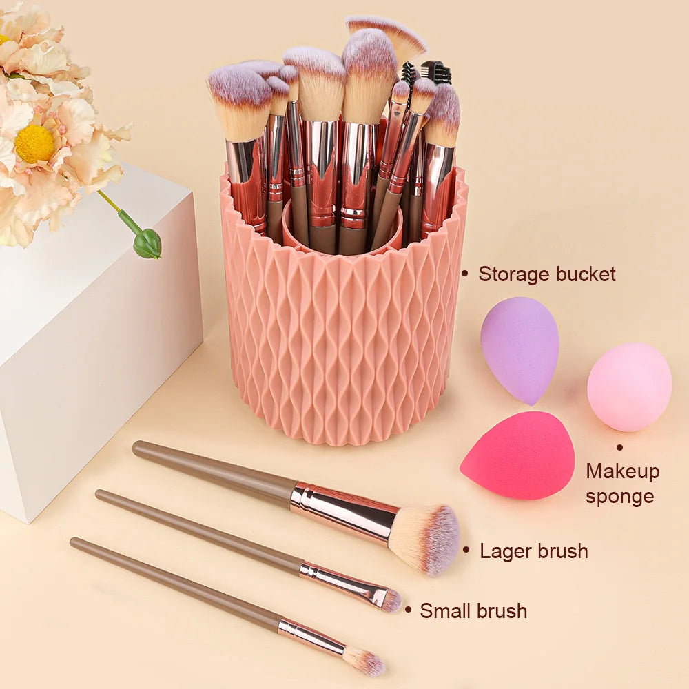 1-20PCS Makeup Brushes Set Eye Shadow Foundation Blush Highlighter Concealer Female Beauty Tool Puffs Beauty Sponges Thumb Puffs