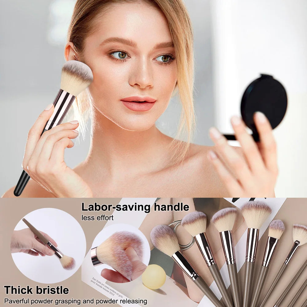 1-20PCS Makeup Brushes Set Eye Shadow Foundation Blush Highlighter Concealer Female Beauty Tool Puffs Beauty Sponges Thumb Puffs