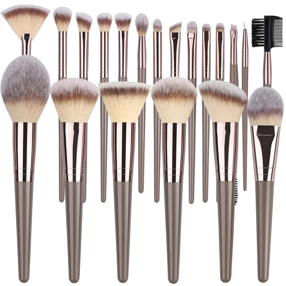 1-20PCS Makeup Brushes Set Eye Shadow Foundation Blush Highlighter Concealer Female Beauty Tool Puffs Beauty Sponges Thumb Puffs