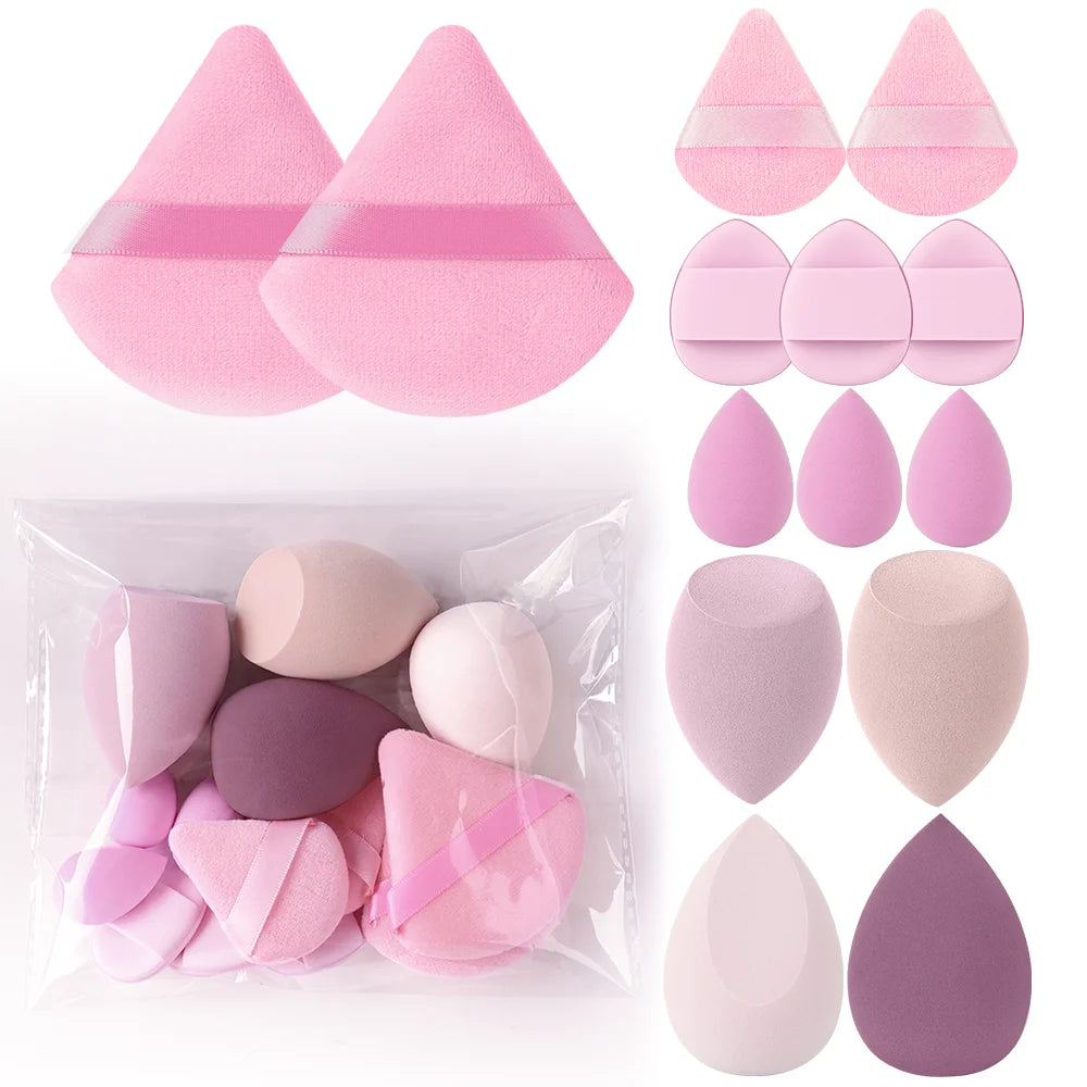 1-20PCS Makeup Brushes Set Eye Shadow Foundation Blush Highlighter Concealer Female Beauty Tool Puffs Beauty Sponges Thumb Puffs