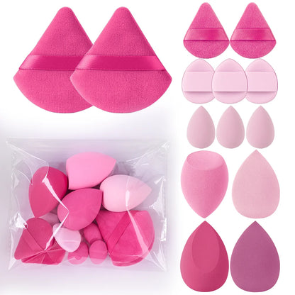 1-20PCS Makeup Brushes Set Eye Shadow Foundation Blush Highlighter Concealer Female Beauty Tool Puffs Beauty Sponges Thumb Puffs