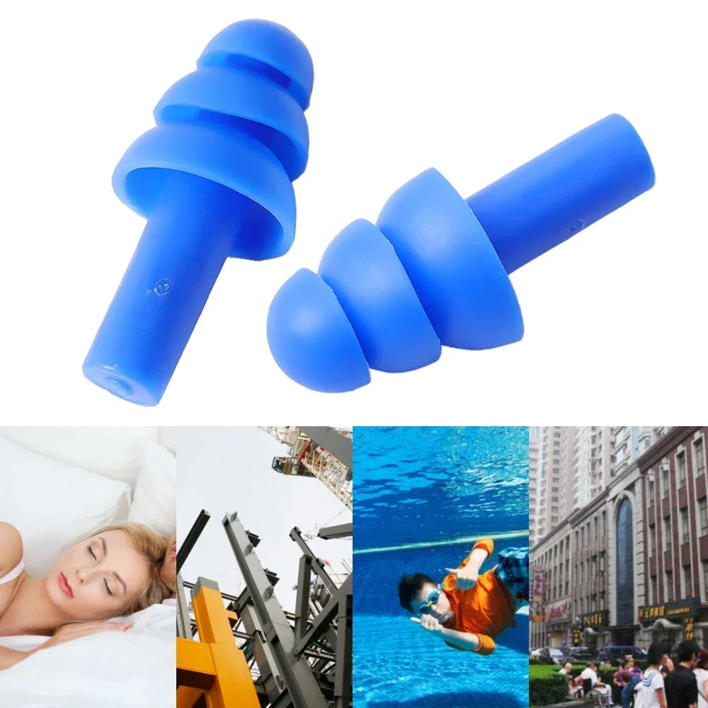 1/20Pairs Ear Plugs Sleeping Noise Cancelling Earplugs Summer Waterproof Swimming Hearing Protector Reusable Silicone Earplug