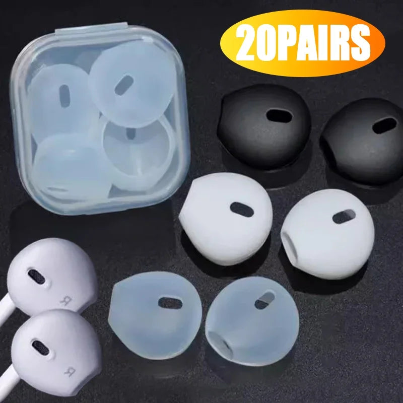 1-20Pairs Earphones Soft Silicone Anti-Lost Ear Caps For Airpods iPhone 5/6/7/8S Headphones Headset Eartip Earbuds Protector