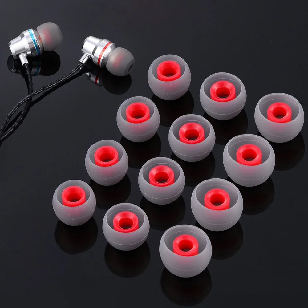 1-20Pairs Wired Earphone Earplugs Replacement Eartips Universal Noise Reduction Silicone Ear Tips Headphone Earbuds Cover S M L