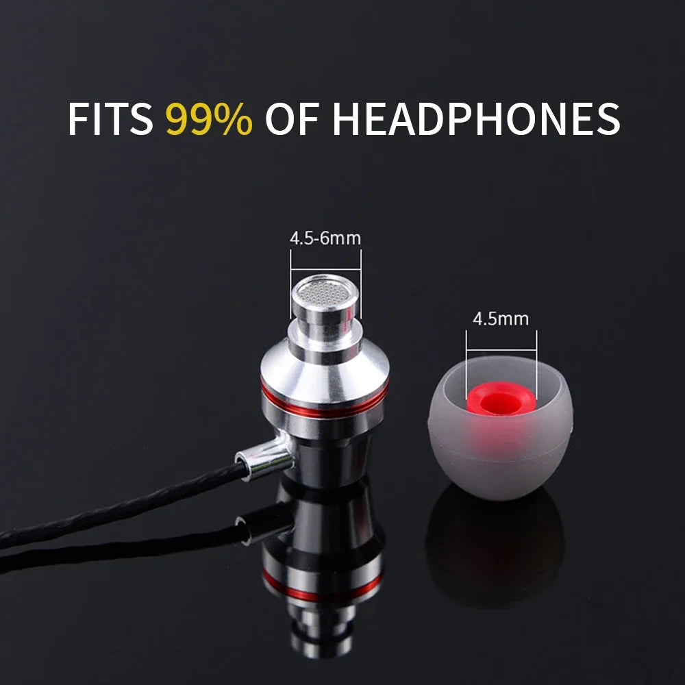 1-20Pairs Wired Earphone Earplugs Replacement Eartips Universal Noise Reduction Silicone Ear Tips Headphone Earbuds Cover S M L