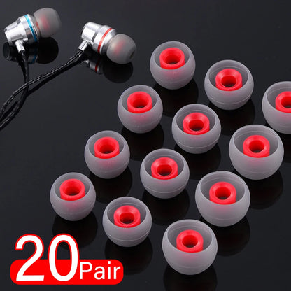 1-20Pairs Wired Earphone Replacement Earplugs Universal Headphone Soft Silicone Noise Reduction Earbuds Cap Ear Plugs Cover