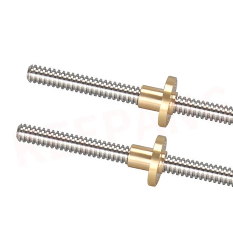 Gtooza_1/2PC T4*1/2 T3.5X2.4/0.61 Miniature Small Screw Printer Stainless Steel+ Nut Diameter 4mm Lead 1/2mm 100 200 250 500 800 700 gtooza.com