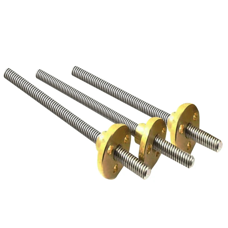 Gtooza_1/2PC T4*1/2 T3.5X2.4/0.61 Miniature Small Screw Printer Stainless Steel+ Nut Diameter 4mm Lead 1/2mm 100 200 250 500 800 700 gtooza.com