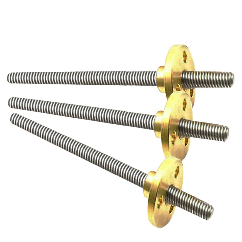 Gtooza_1/2PC T4*1/2 T3.5X2.4/0.61 Miniature Small Screw Printer Stainless Steel+ Nut Diameter 4mm Lead 1/2mm 100 200 250 500 800 700 gtooza.com