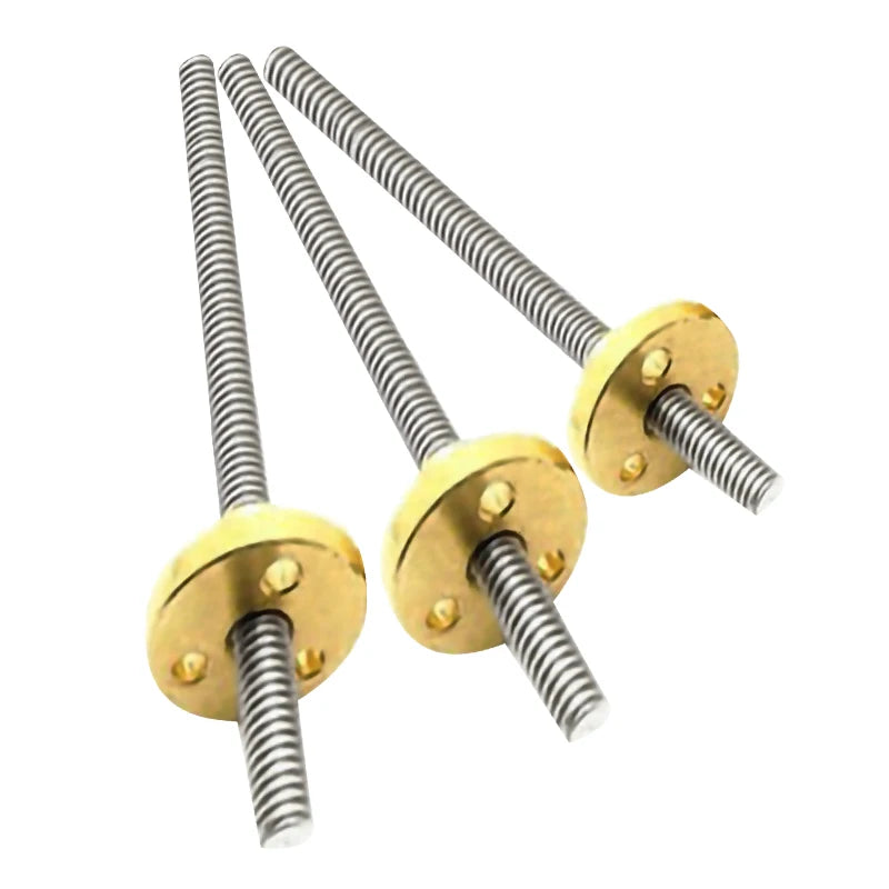 Gtooza_1/2PC T4*1/2 T3.5X2.4/0.61 Miniature Small Screw Printer Stainless Steel+ Nut Diameter 4mm Lead 1/2mm 100 200 250 500 800 700 gtooza.com