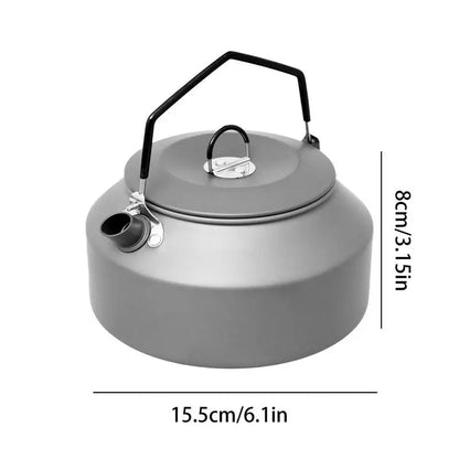 PC 1.35L Outdoor Camping Kettle Aluminum Alloy Fast Heating Tea Kettle Port