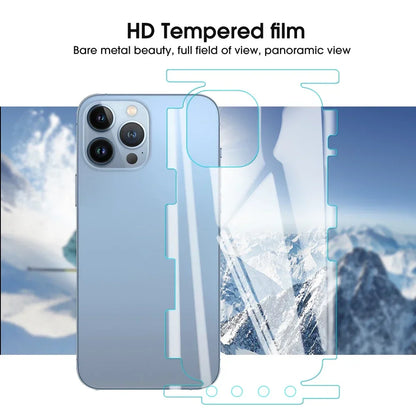 1-3PC HD Unbreakable Hydrogel Film  iPhone 16 15 Pro Max Plus Phone Back Rear Cover Side Edges Protector Films Accessories