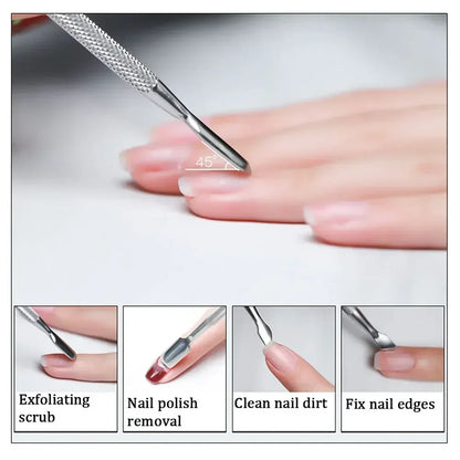 1/3Pc Cuticle Pusher Stainless Steel Dead Skin Cuticle Remover Manicure Cleaner Care Nail Tools Manicure Tools Repousse Cuticule