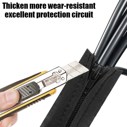 1-3Pcs Zipper Cable Sleeve Nylon Wire Management Organizer Sleeve Anti Fracture Protector  PC Computer Cord Management Covers