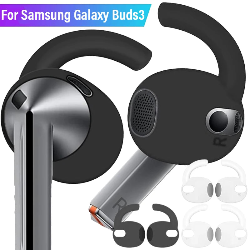 1/4Pairs Anti Slip Eartips Hook For Samsung Galaxy Buds 3 Wireless Earphone Silicone Earcaps For Galaxy Buds3 Accessories