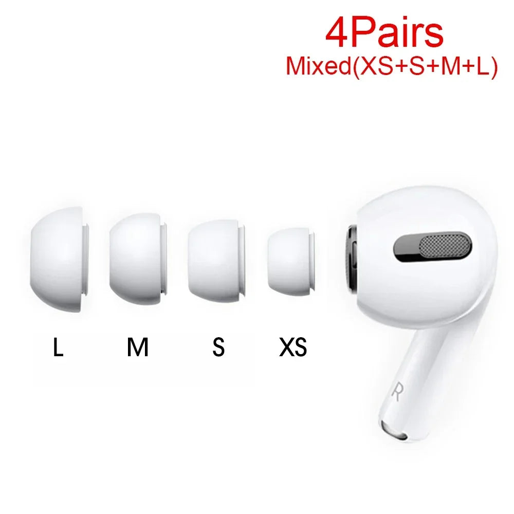 1-4Pairs Soft Silicone Earphone Tips Earplugs  Apple AirPods Pro 1 2 Anti-Slip Replacement Earbuds Headphone Accessories