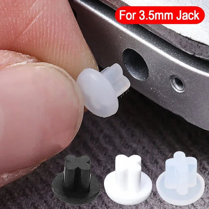 1/5/10/20PC 3.5mm Headphone Jack Hole Silicone Dust Plug For Audio Microphone Interface Anti-dust Stopper Dustplug Cover