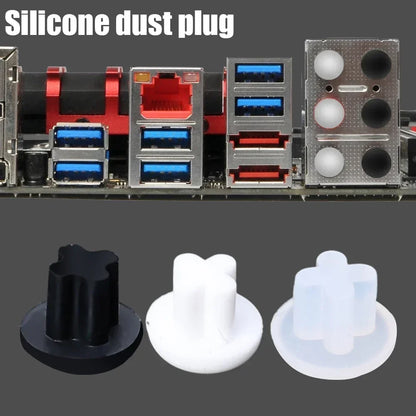 1/5/10/20PC 3.5mm Headphone Jack Hole Silicone Dust Plug For Audio Microphone Interface Anti-dust Stopper Dustplug Cover