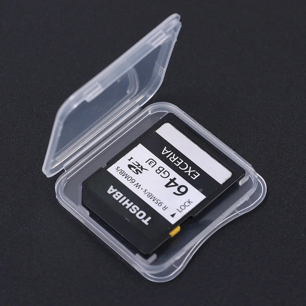 1/5/10/20PC Transparent Hard Plastic Mini SD/TF Memory Cards Case Holder Anti Lost Cards Pin Needle Protector Storage Box