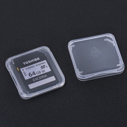 1/5/10/20PC Transparent Hard Plastic Mini SD/TF Memory Cards Case Holder Anti Lost Cards Pin Needle Protector Storage Box