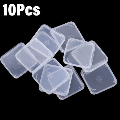 1/5/10/20PC Transparent Hard Plastic Mini SD/TF Memory Cards Case Holder Anti Lost Cards Pin Needle Protector Storage Box