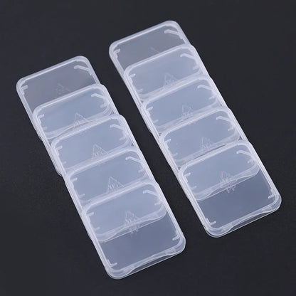 1/5/10/20PC Transparent Hard Plastic Mini SD/TF Memory Cards Case Holder Anti Lost Cards Pin Needle Protector Storage Box