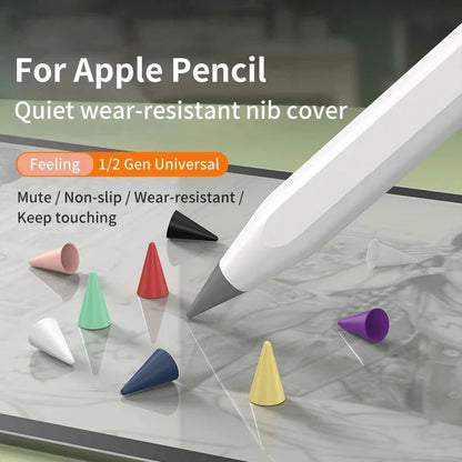 1/5/10PC Non Slip Pen Nib Protector Cover For Apple Pencil 1/2 Generation Stylus Pencil Tip Silicone Case Wear Resistant Sleeve