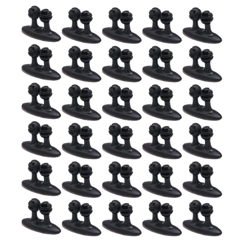 1-50PC Car Dashboard Cable Manager Hook For Charger Data Cord Headphone Line Desktop Wire Organizer Clips Wall Cable Clamps