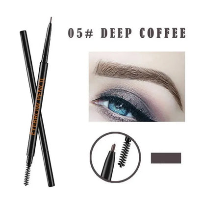 1.5mm Fine Eyebrow Pencil with Double Head Automatic Rotation, One Line Eyebrow Pencil Waterproof and Makeup Free Makeup Pen