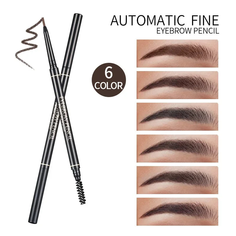 1.5mm Fine Eyebrow Pencil with Double Head Automatic Rotation, One Line Eyebrow Pencil Waterproof and Makeup Free Makeup Pen